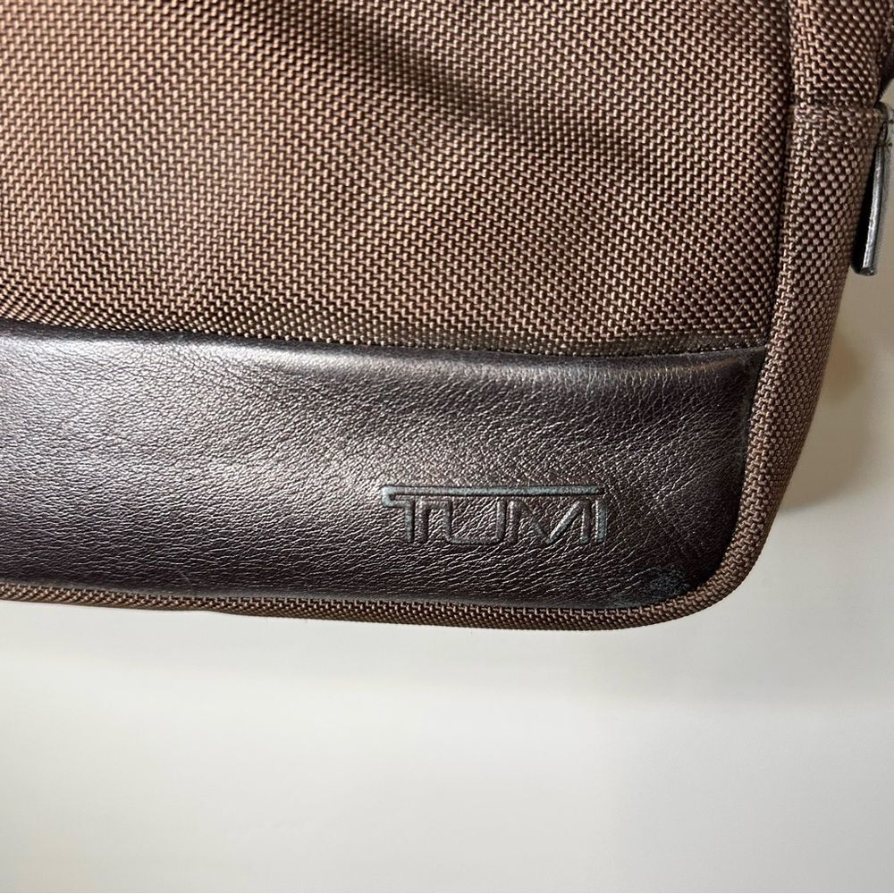 Tumi Brown Nylon and Leather Tote Bag - Picture 4 of 13